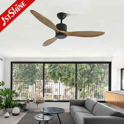 Decorative 3 Blades Solid Wood Ceiling Fan With Or Without Light 2 In 1