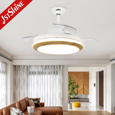 3 Retractable Blades 3 Light Color Changing Ceiling Fan For Living Bedroom Restaurant
