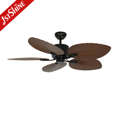 Low Noise Decorative Tropical 5 Blades Ceiling Fan Large Airflow Energy Saving