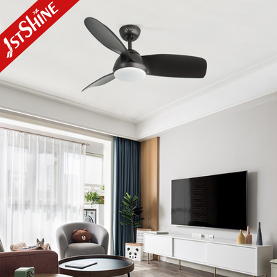 Noiseless Energy Saving DC Motor 3 Colors Change Led Ceiling Fan Light For Bedroom