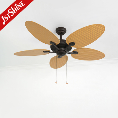 Low Noise 5 Blades Decorative Ceiling Fan Large Airflow Energy Saving