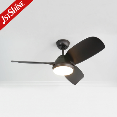 Noiseless Energy Saving DC Motor 3 Colors Change Led Ceiling Fan Light For Bedroom
