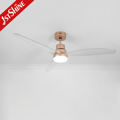 3 Colors Change Light Indoor Ceiling Fan Noiseless DC Motor 5 Speeds