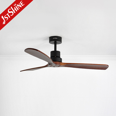 52 Inch Decorative Wooden Ceiling Fan With 5 Speed Remote Control