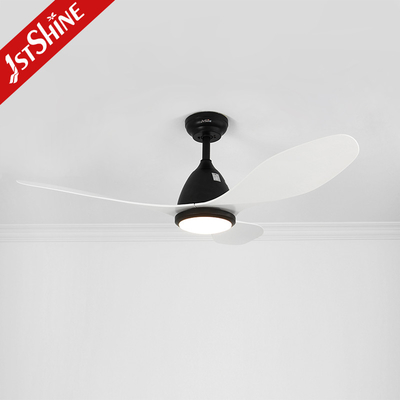 Noiseless 110V 240V Dimmable LED Ceiling Fan With 3 Colors Change Light