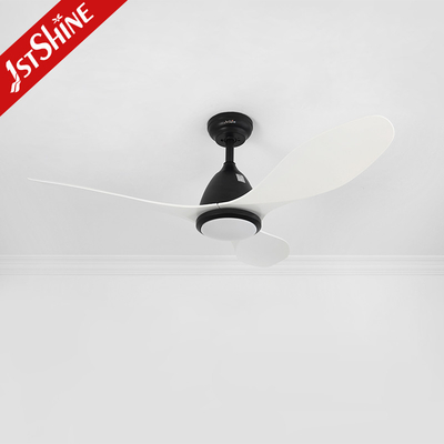 Noiseless 110V 240V Dimmable LED Ceiling Fan With 3 Colors Change Light