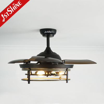 42 inches Invisible Blade Ceiling Fan  Farmhouse Style With Light