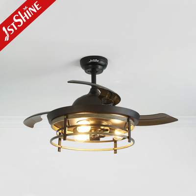 42 inches Invisible Blade Ceiling Fan  Farmhouse Style With Light