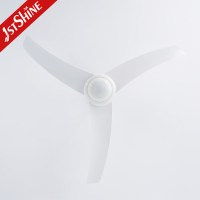 White Modern ABS Quiet Ceiling Fan , DC LED Ceiling Fan With Remote Control