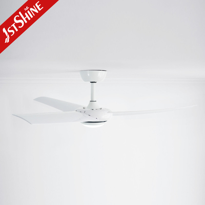 White Modern ABS Quiet Ceiling Fan , DC LED Ceiling Fan With Remote Control