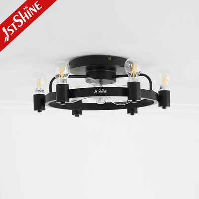Bedroom Industrial Easy To Install Flush Mount Ceiling Fan With Light