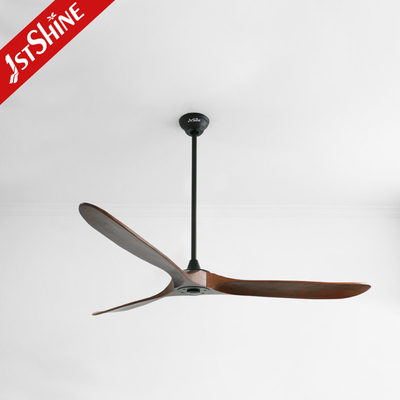 70 Inches 3 Solid Wood Ceiling Fan With Remote Control Quiet DC Motor