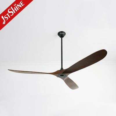 70 Inches 3 Solid Wood Ceiling Fan With Remote Control Quiet DC Motor