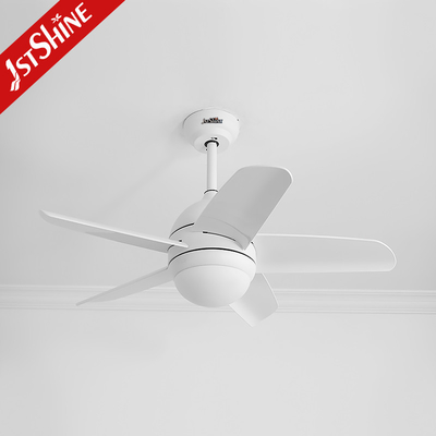 32 Inches Modern Ceiling Fan , AC Motor Plastic Blades White Quiet Ceiling Fan