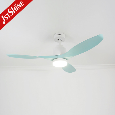 Dimming Light 52 Inches Ceiling Fan Modern 3 Green Blades With DC Motor