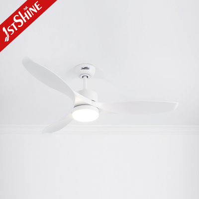 3 Plastic Blades White LED Ceiling Fan , Waterproof Ceiling Fan With Light DC Motor