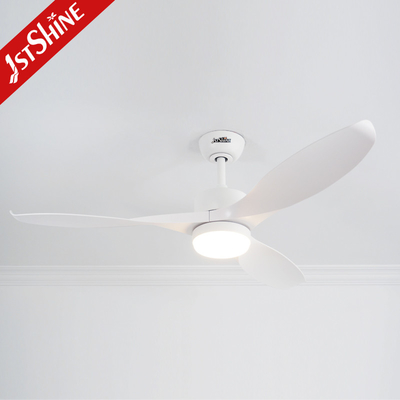 3 Plastic Blades White LED Ceiling Fan , Waterproof Ceiling Fan With Light DC Motor