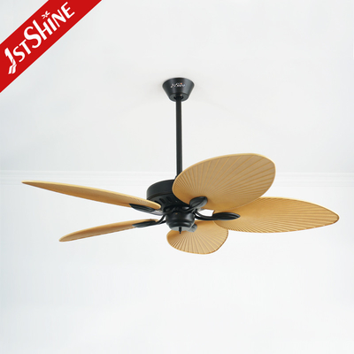 56 Inches DC Motor Tropical Style Ceiling Fan , Remote Control 5 Blades Ceiling Fan