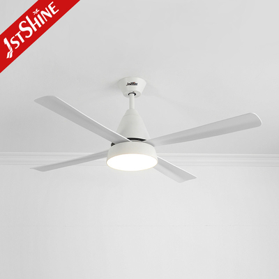 52 Inches White LED Ceiling Fan , Quiet DC Motor Modern Fan Light