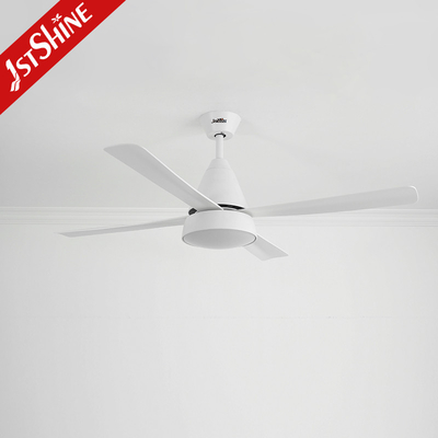 52 Inches White LED Ceiling Fan , Quiet DC Motor Modern Fan Light