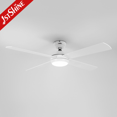 Dc Motor 6 Speeds Remote Control White Ceiling Fan With 4 MDF Blades