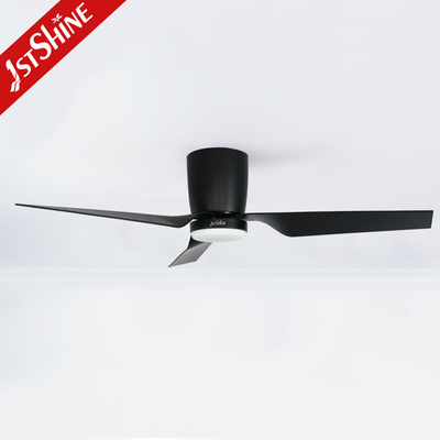 DC Motor ABS Blade Black Modern Ceiling Fan Small And Low Profile