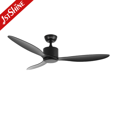 Small And Low Profile Black Modern Ceiling Fan DC Motor ABS Blade