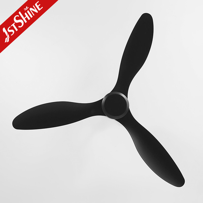 Small And Low Profile Black Modern Ceiling Fan DC Motor ABS Blade