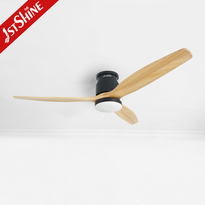 Led Ceiling Fan With Remote Control ,52 Inches Flush Mounting Quiet Dc Motor