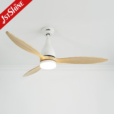 Led Ceiling Fan With Remote Control Solid Wood Blade 3 Speeds Reversible Ac Motor ,decorative fan