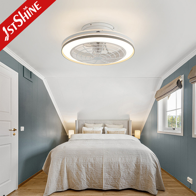 Low Profile Bedroom Dimmable LED Ceiling Fan With Remote 6 Speed Choice