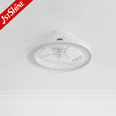 White Modern Bedroom Ceiling Fan Light Flush Mount Ceiling Fan Box OEM