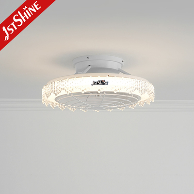 Acrylic Shell LED Ceiling Fan Dimmable LED Light Fan With Quite DC Motor