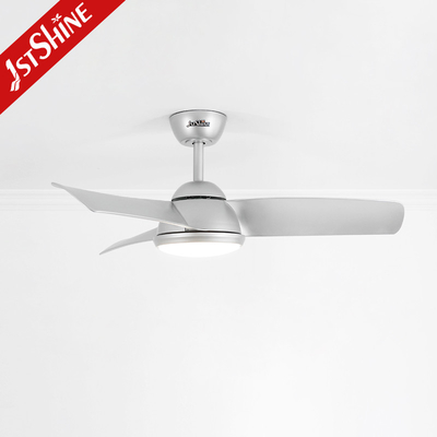 42" Ceiling Fan Plastic Cover Sliver With Light High Air Volume 6 Speeds
