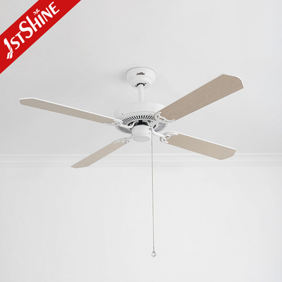 Indoor Decor 35W 52 Inches Ceiling Fan With Pull Chain 4 Mdf Blades Ac Motor