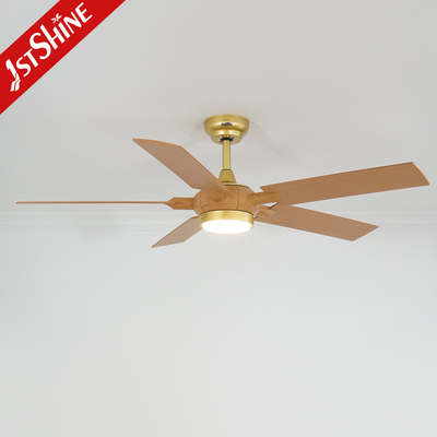 52 Inches Remote Led Ceiling Fan Wood Abs Blade 18w Light