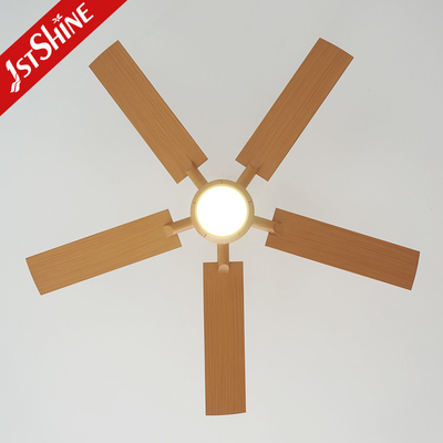 52 Inches Remote Led Ceiling Fan Wood Abs Blade 18w Light