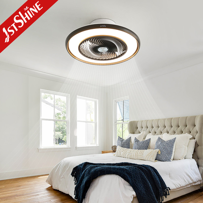 22 Inches Flush Mount Led Bladeless Ceiling Fan Low Profile Dimming Light