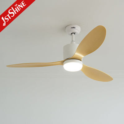 Plastic Blade Dimmable LED Ceiling Fan Downrod Mount Indoor