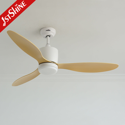 Plastic Blade Dimmable LED Ceiling Fan Downrod Mount Indoor