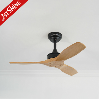 Small Size 35 Inches Solid Wood Blade Ceiling Fan Quiet Energy Saving DC Motor