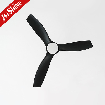 62 Inches Solid Wood Ceiling Fan With Dimmable LED Light Black Modern DC Motor