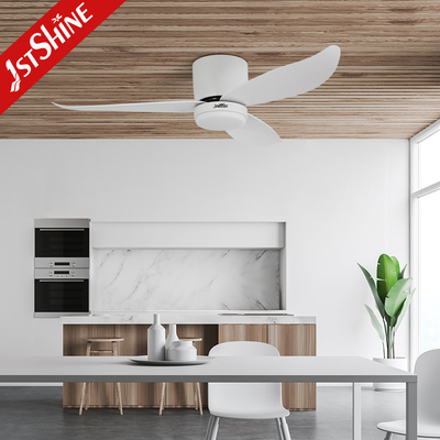 White Remote LED Ceiling Fan 220V For Container Modern Decorative