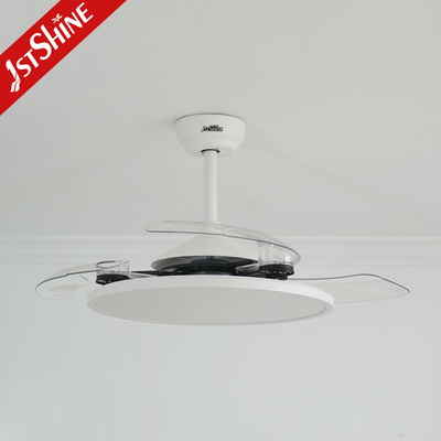 42 Inch 6 Speeds Dimmable Led Invisible Ceiling Fan With Light 3 Pc Blades