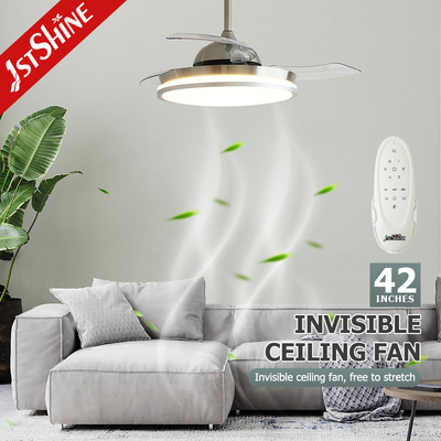 42 Inches Bedroom Ceiling Fan Control Invisible Room Fan Light Low Noise