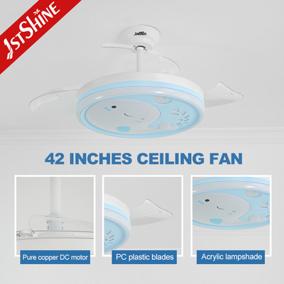 42 Inches Fandelier Folding Ceiling Fan Light With Dc Motor And Remote Control