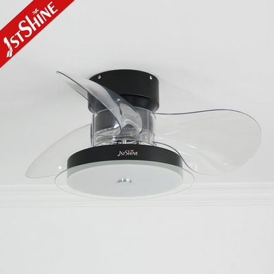 30" Mini LED Ceiling Fan With 3 Color Dimmable LED Light 6 Speeds Remote Control