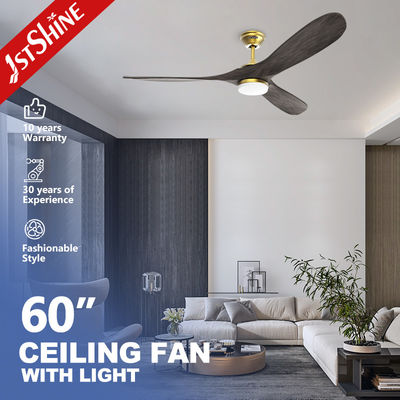 Good price 60 Inches Luxury 3 Wooden Blades Ceiling Light With Fan Quiet Dc Motor online