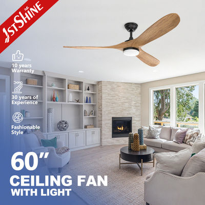 Good price 3 Wood Blade Ceiling Fan With Led Dimmable Light Hotel Decorative Indoor online