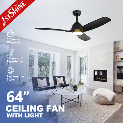 Good price 62 Inches Solid Wood Ceiling Fan With Dimmable LED Light Black Modern DC Motor online